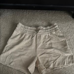 Lululemon Athletica Cream Athletic Shorts with Elastic Waistband